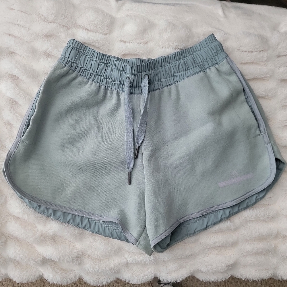 Adidas by Stella McCartney Light Sage Athletic Drawstring Shorts